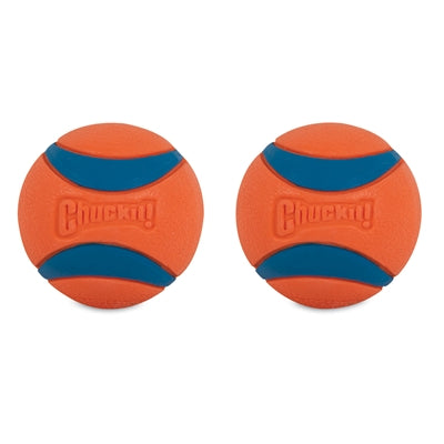 Chuckit! ultra piłka - piłka dla psa - gumowa - pływająca - rozmiar m - 6 cm - pomarańczowa - 2 sztuki