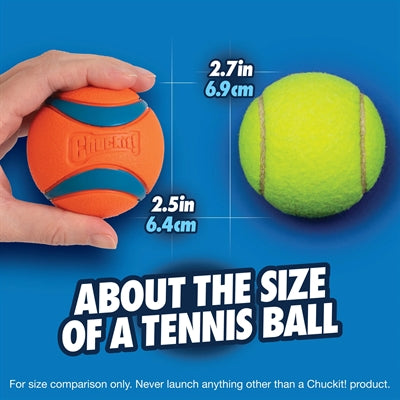 Chuckit! ultra piłka - piłka dla psa - gumowa - pływająca - rozmiar m - 6 cm - pomarańczowa - 2 sztuki