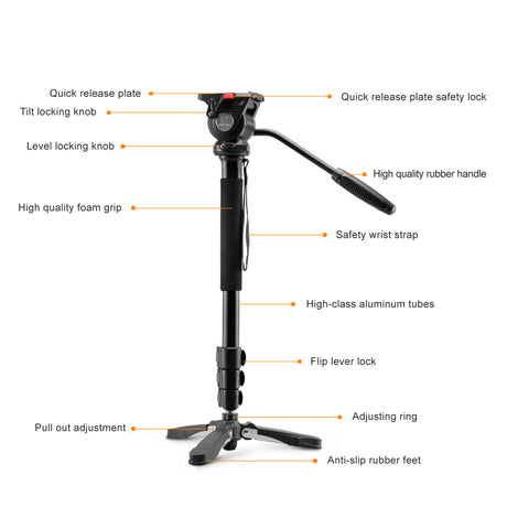 Monopod wideo Nest nt-329m wys. 145 cm