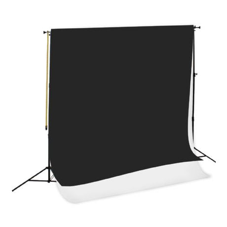 System tła Falcon Eyes spk-2 w komplecie. 2 rolki czarno-białe 1,35x11 m