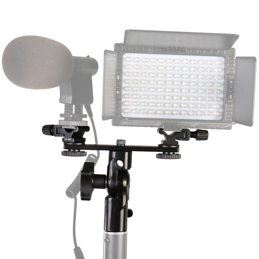Podwójny uchwyt uchylny Falcon Eyes + 2 x gorąca stopka cld-14a