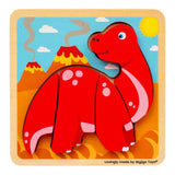 Puzzle drewniane Bigjigs diplodok - 4 szt.
