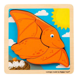 Puzzle drewniane Bigjigs pterodaktyl - 4 szt.