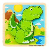 Puzzle drewniane Bigjigs T-Rex - 4 szt.