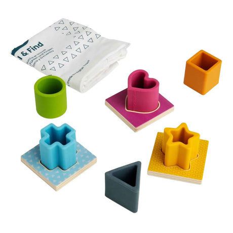 Puzzle Bigjigs w kształcie drewna i silikonu - 13 elementów.