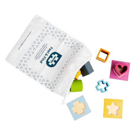 Puzzle Bigjigs w kształcie drewna i silikonu - 13 elementów.