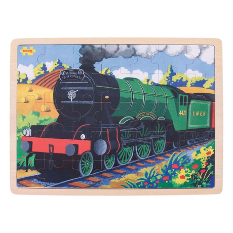 Drewniane puzzle Bigjigs Latający Szkot - 35 szt.