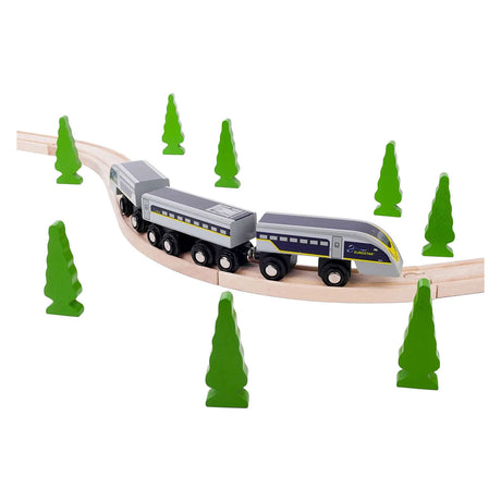 Drewniany pociąg Bigjigs eurostar e320 - 5 szt.