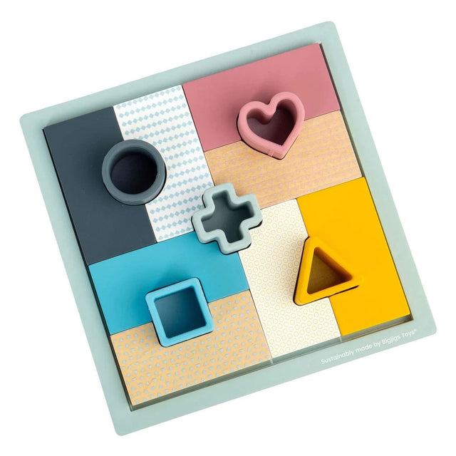 Puzzle drewniane Bigjigs - mozaika - 14 szt.