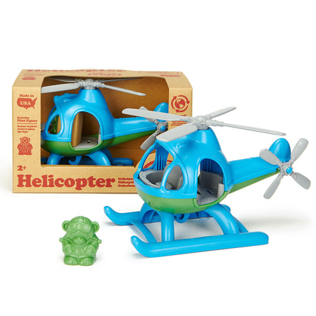 Helikopter Bigjigs z zielonymi zabawkami