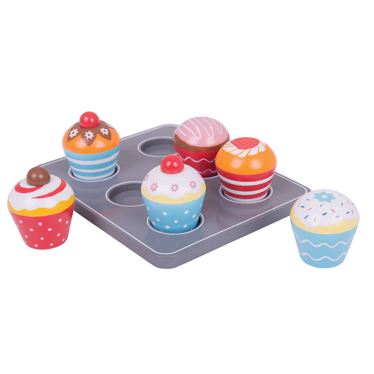 Zestaw drewnianych muffinów Bigjigs