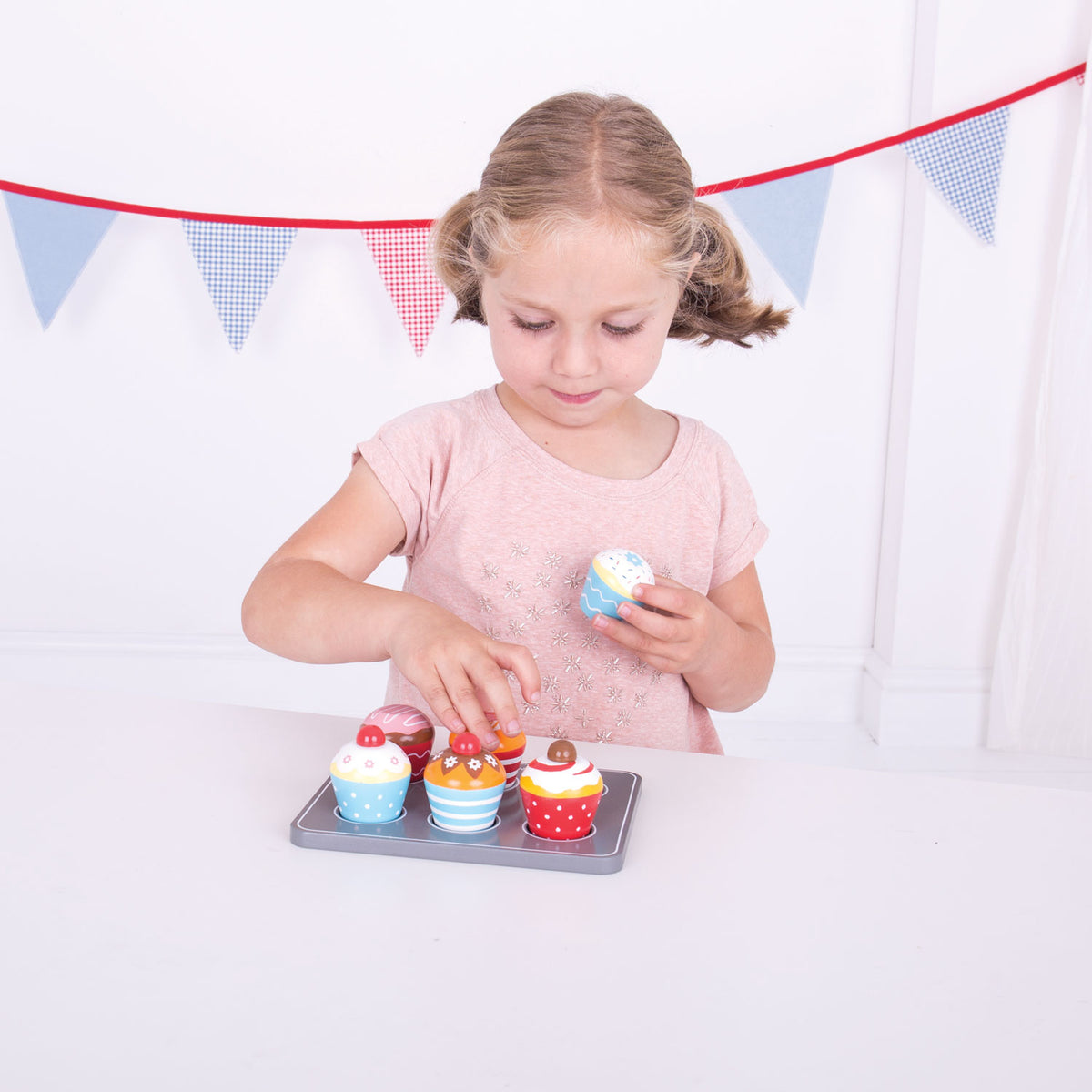 Zestaw drewnianych muffinów Bigjigs