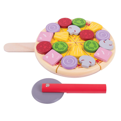Pokarm zabawkowy Bigjigs - krojenie pizzy
