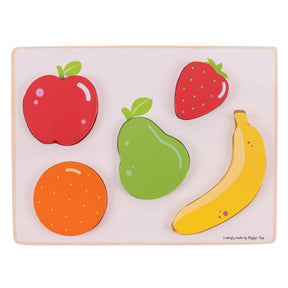 BigJigs drewniane puzzle owoce, 5dlg.