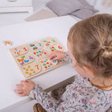Bigjigs zabawki Bigjigs drewniane puzzle edukacyjne z cyframi, 18 elementów.