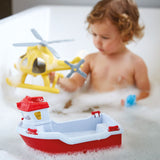 Green Toys Rescue Boat z helikopterem