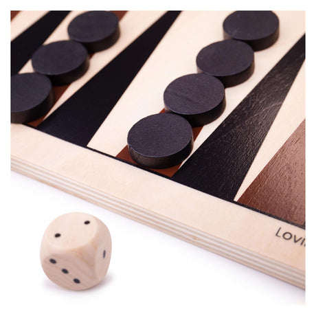 Drewniana gra planszowa Bigjigs backgammon
