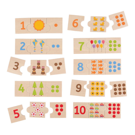 Bigjigs drewniane puzzle z cyframi, 30 szt.