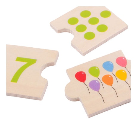 Bigjigs drewniane puzzle z cyframi, 30 szt.