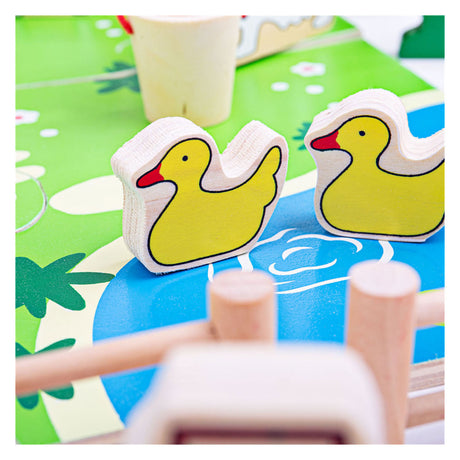 BigJigs Wooden Play Farm z akcesoriami, 48dlg.