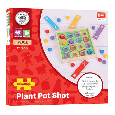 Bigjigs Toys Strzał w doniczce (celuj, strzelaj i zdobywaj punkty)