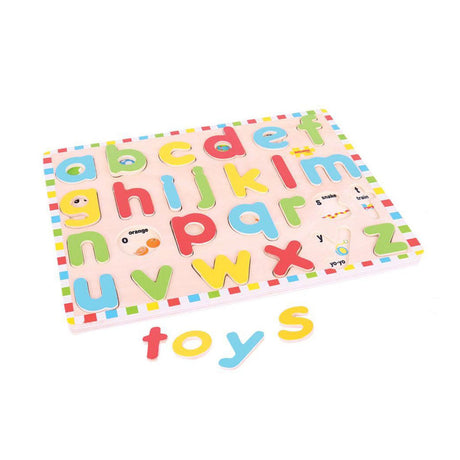 Bigjigs wstawia małe litery do puzzli.