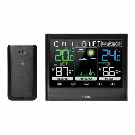 Orno weerstation draadloze temperatuur, vocht, lcd, zwart
