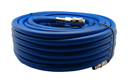 Adler pneumatisch draad 8mm*10m pcv blauw met connectoren