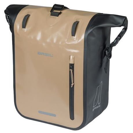 Basil pojedyncza torba rowerowa rivo m plandeka mik 12-15l 14 x 25 x 38 cm - piaskowa czerń