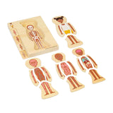 Drewniane puzzle anatomiczne Bigjigs - dziewczynka, 26 elementów.