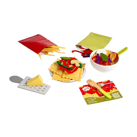 Makaron Bigjigs na zestaw do zabawy dla dwóch osób, 64 sztuki.