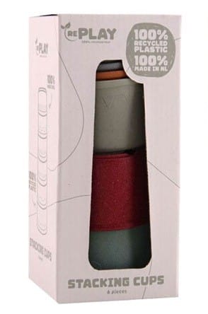 Kubki do układania Happy World 100% plastik z recyklingu - 10 szt.