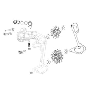 Zewnętrzna część przerzutki Sram s100 czarna