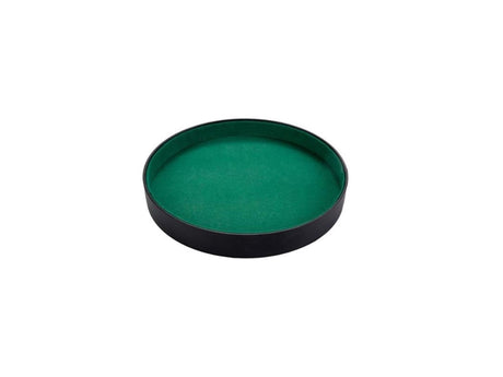 Tor do pokera Longfield 26 cm czarna sztuczna skóra, bez kart, kubka na kości i kości. zawiera tylko ścieżkę pokerową.