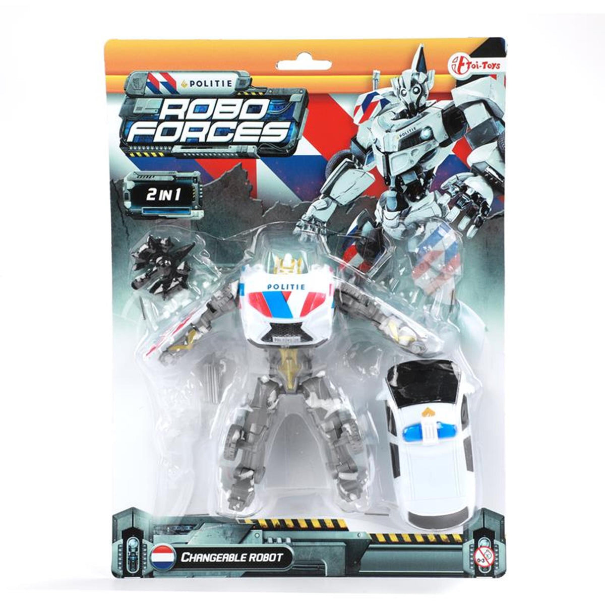 Toi-zabawki toi zabawki roboforces robot do przewijania -samochód policyjny- (nl)