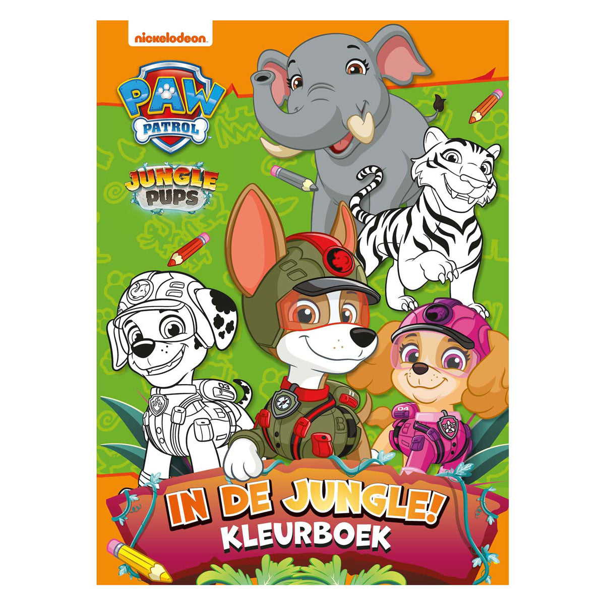 kolorowanka Duży balonowy patrol łapy w dżungli
