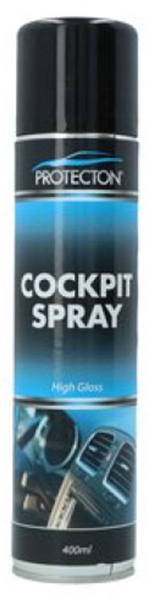Protecton spray do kokpitu wysoki połysk - czyści i pielęgnuje części plastikowe - do plastiku i skóry - przywraca kolor - daje wysoki połysk - 400ml