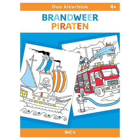 Standardowy duet kolorowych bloków wydawcy – straż pożarna i piraci