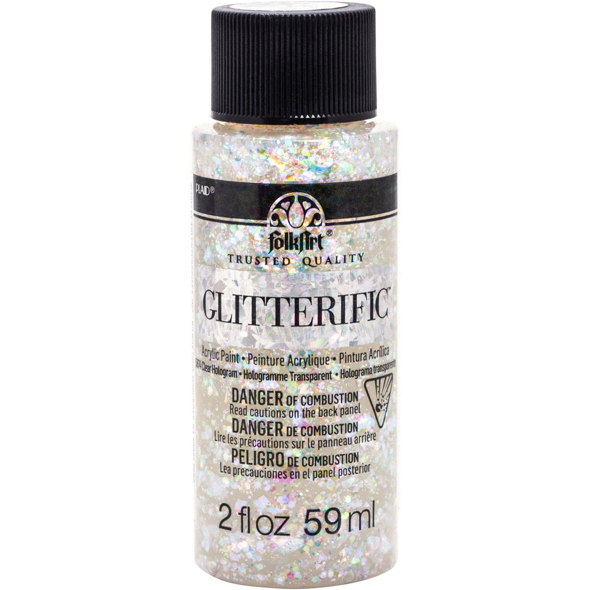 Folkart • brokatowe kolory przezroczysty hologram 59ml