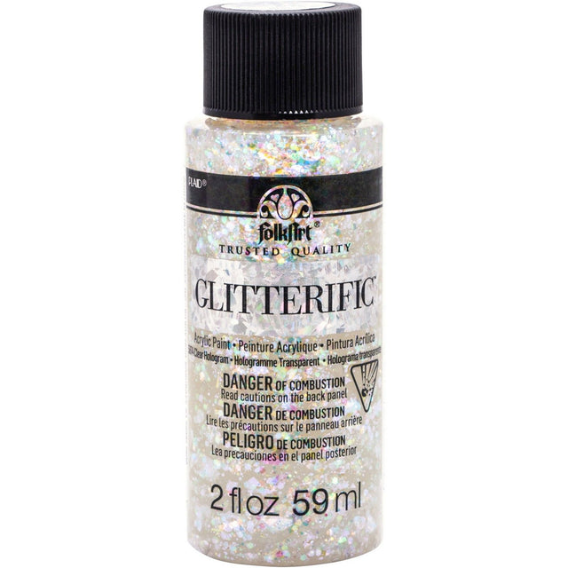 Folkart • brokatowe kolory przezroczysty hologram 59ml