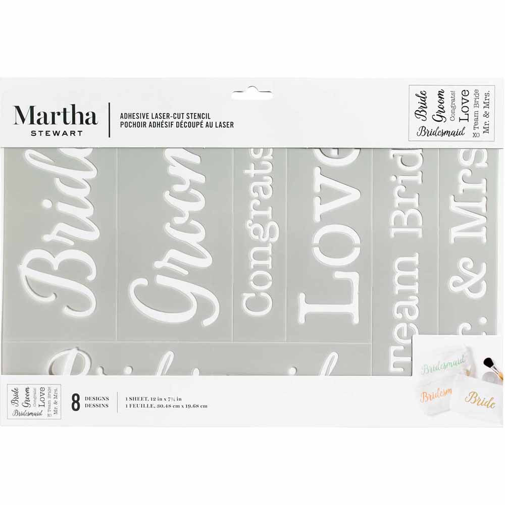 Martha Stewart • Samoprzylepny szablon frazy ślubne x1