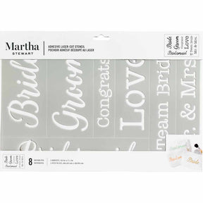 Martha Stewart • Samoprzylepny szablon frazy ślubne x1