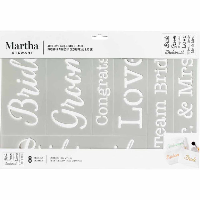 Martha Stewart • Samoprzylepny szablon frazy ślubne x1