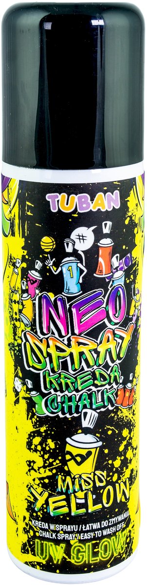 Tuban kreda chodnikowa w sprayu żółta - neo kreda w sprayu 150 ml kreatywne zabawki.