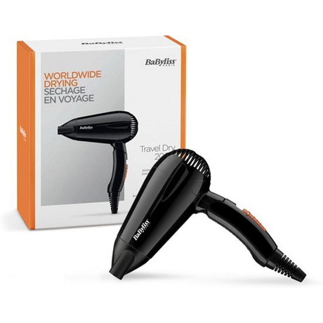 Podróżna suszarka do włosów Babyliss 5344e o mocy 2000 W, czarna