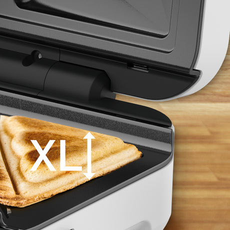 Opiekacz do kanapek Tefal SW7011 Snack XL srebrno-biały