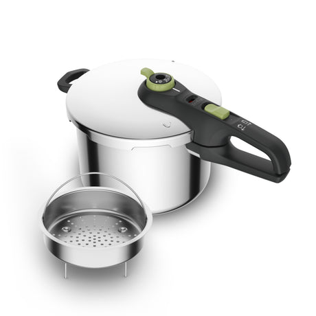 Tefal p25807 secure 5 modny szybkowar 6 litrów z koszem na parę