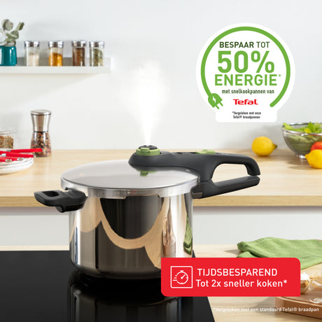 Tefal p25807 secure 5 modny szybkowar 6 litrów z koszem na parę
