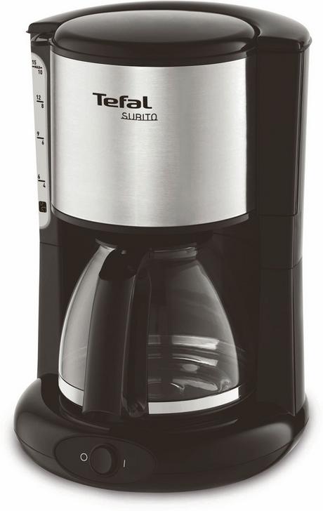 Ekspres do kawy Tefal Subito ze stali nierdzewnej w kolorze czarnym