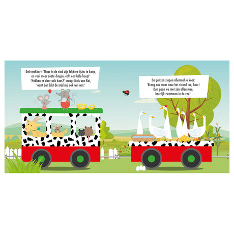 Książka o zwierzętach hodowlanych Usborne + pociąg do układania puzzli